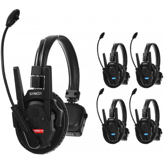 Synco Xtalk Xpro5 Wireless Intercom System with 5 Single-Ear
